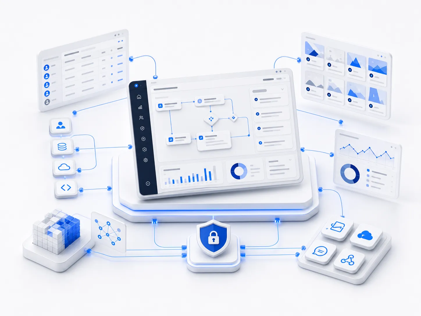 Custom SaaS workflow system with operations, integrations, and reporting